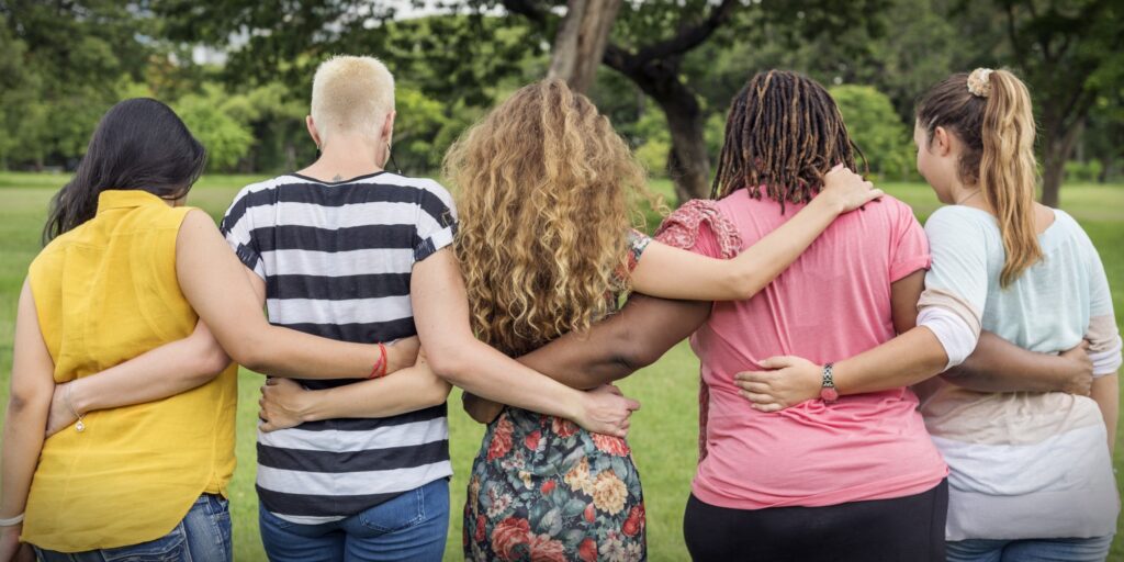 Group of Women Socialize Teamwork Happiness Concept